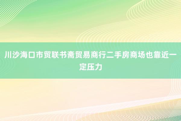 川沙海口市贸联书斋贸易商行二手房商场也靠近一定压力